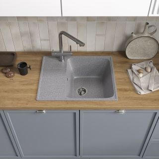 Мойка кухонная Reflexion Plato 57-GR RX1457GR гравий